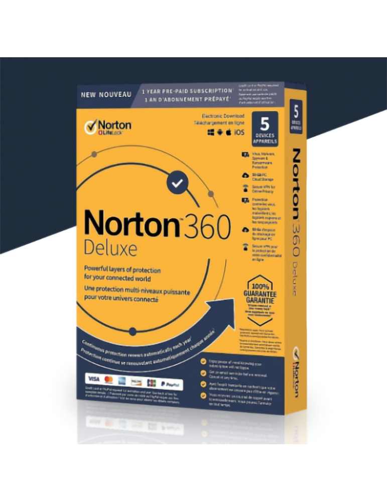 Norton 360 Deluxe 5 PC's | 1 Ano (Digital)