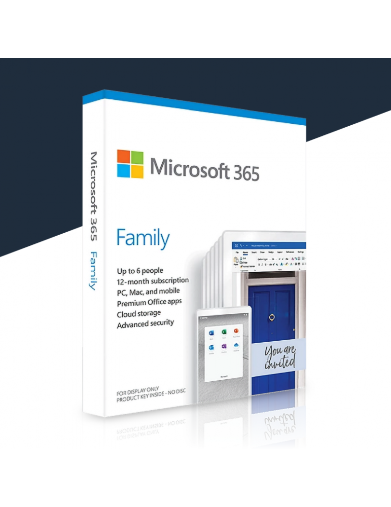 Microsoft Office 365 Family 6 Utilizadores | 1 Ano (Digital)